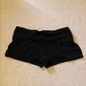 Women’s black gym shorts